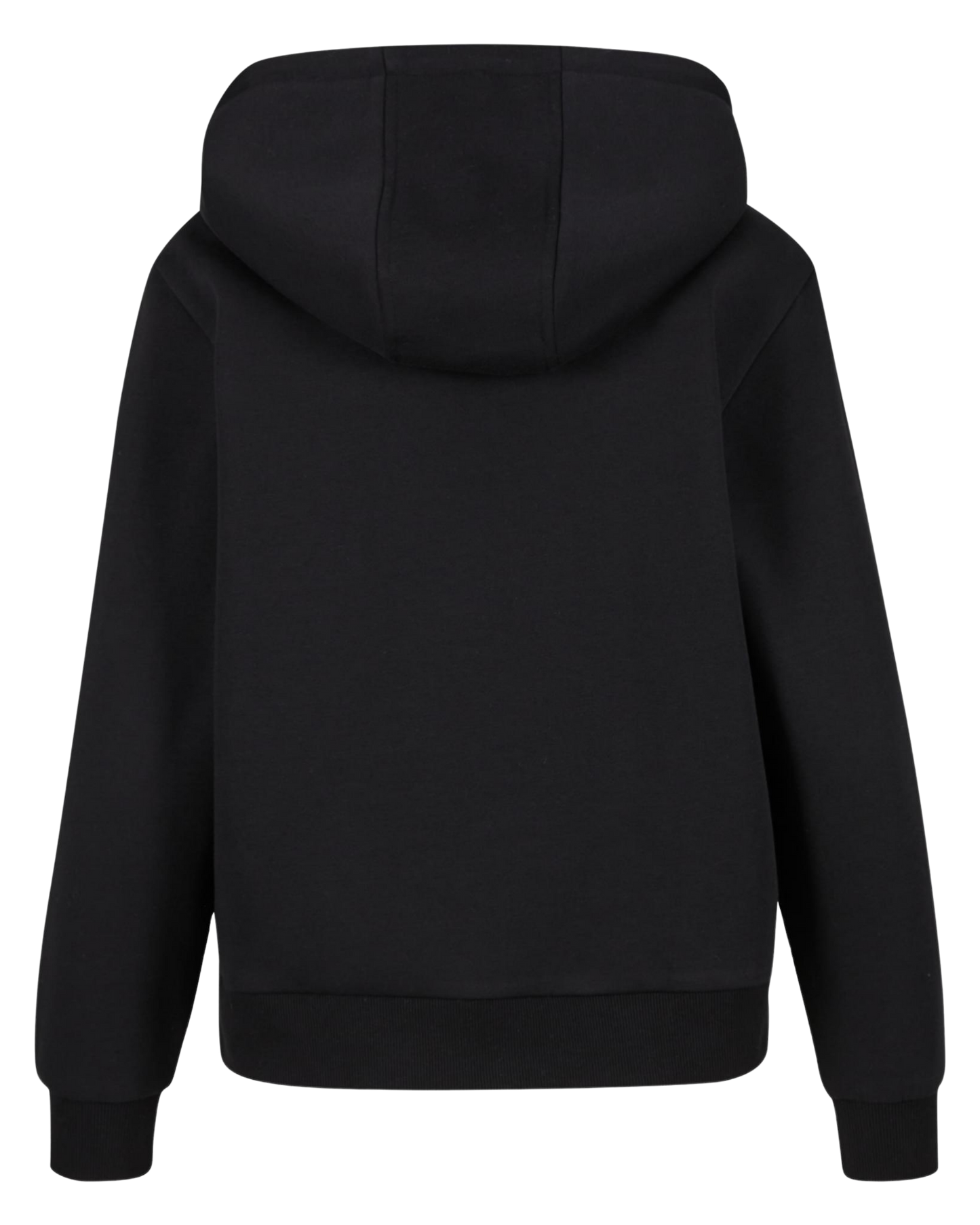 WOMEN BLACK PLAIN HOODIE
