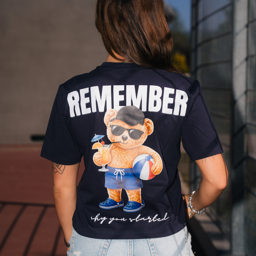 WOMEN REMEMBER CROP T-SHIRT