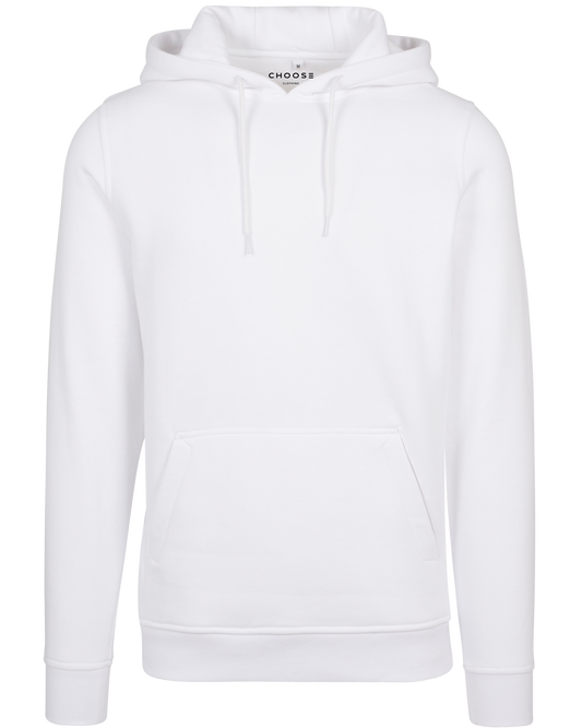 MEN WHITE PLAIN HOODIE