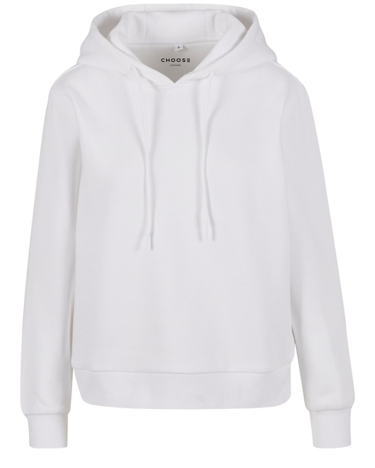 WOMEN WHITE PLAIN HOODIE