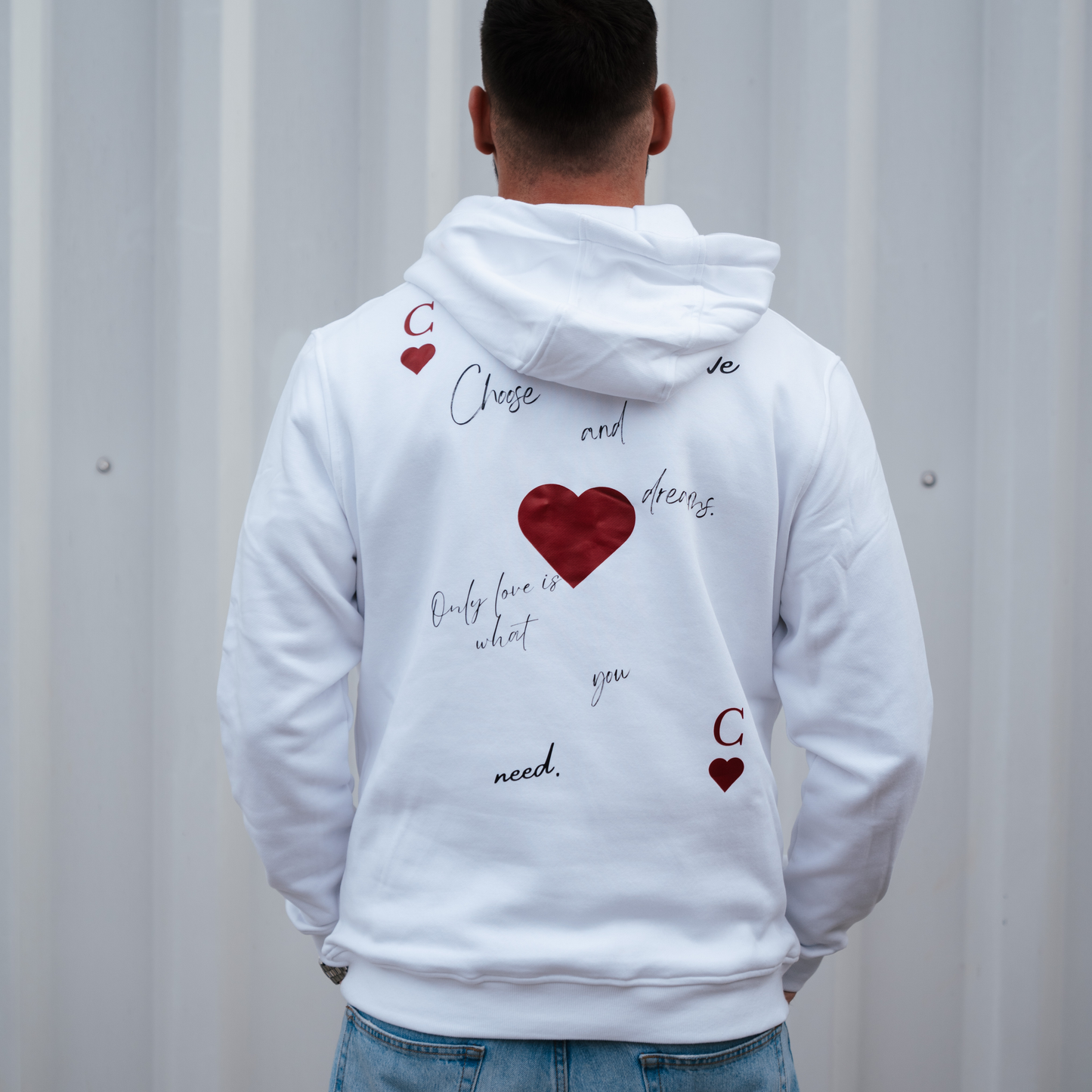 MEN HEART HOODIE