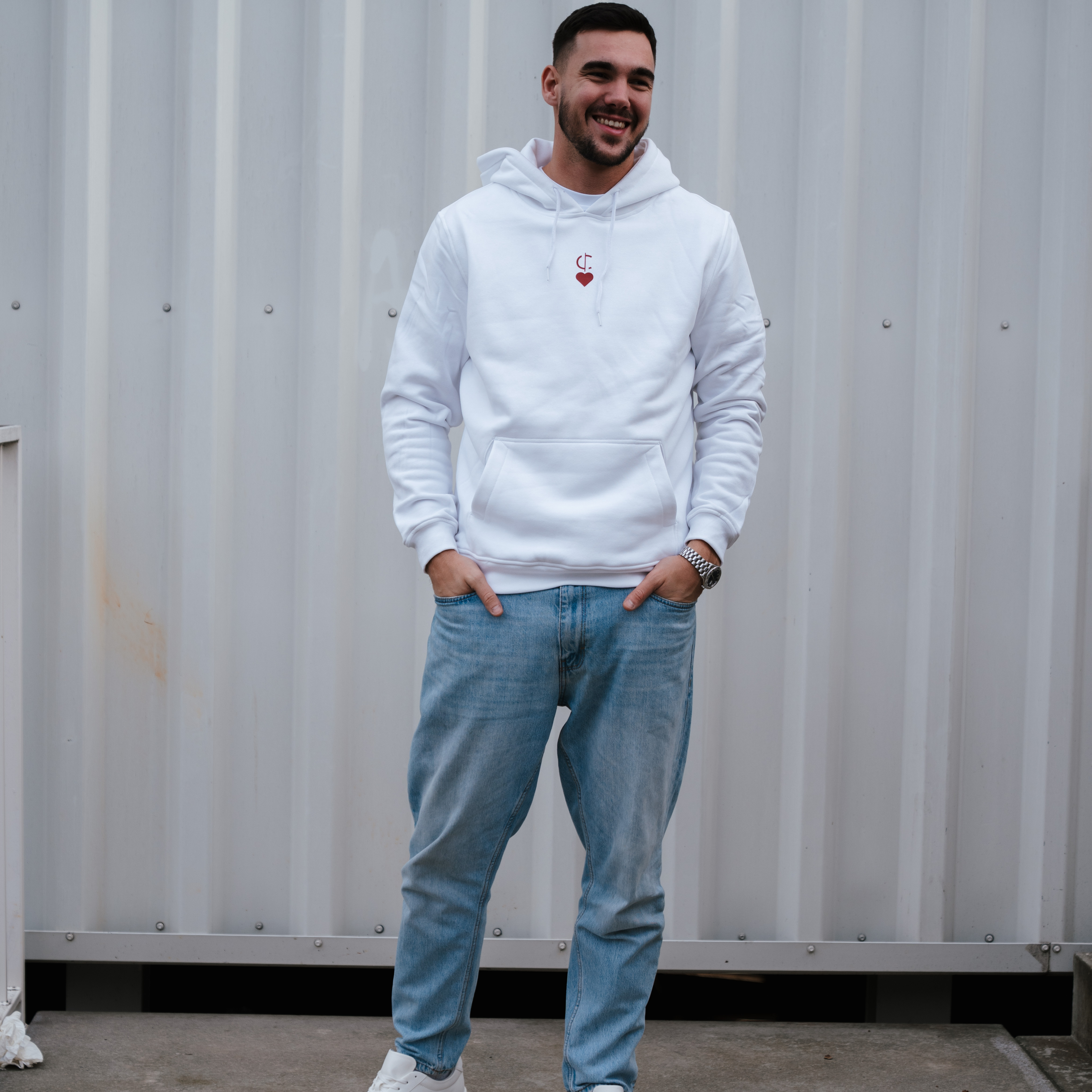 MEN HEART HOODIE