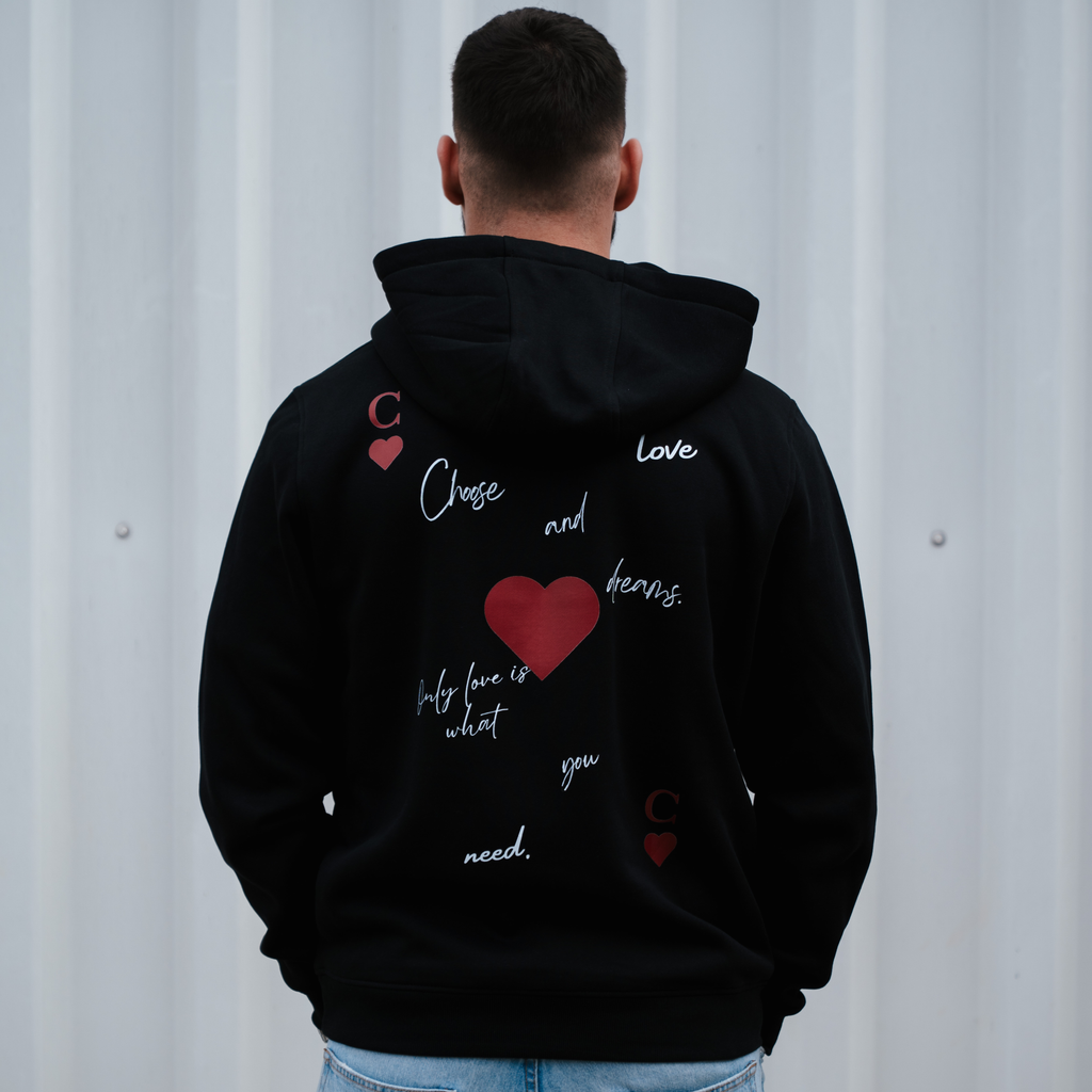 MEN HEART HOODIE