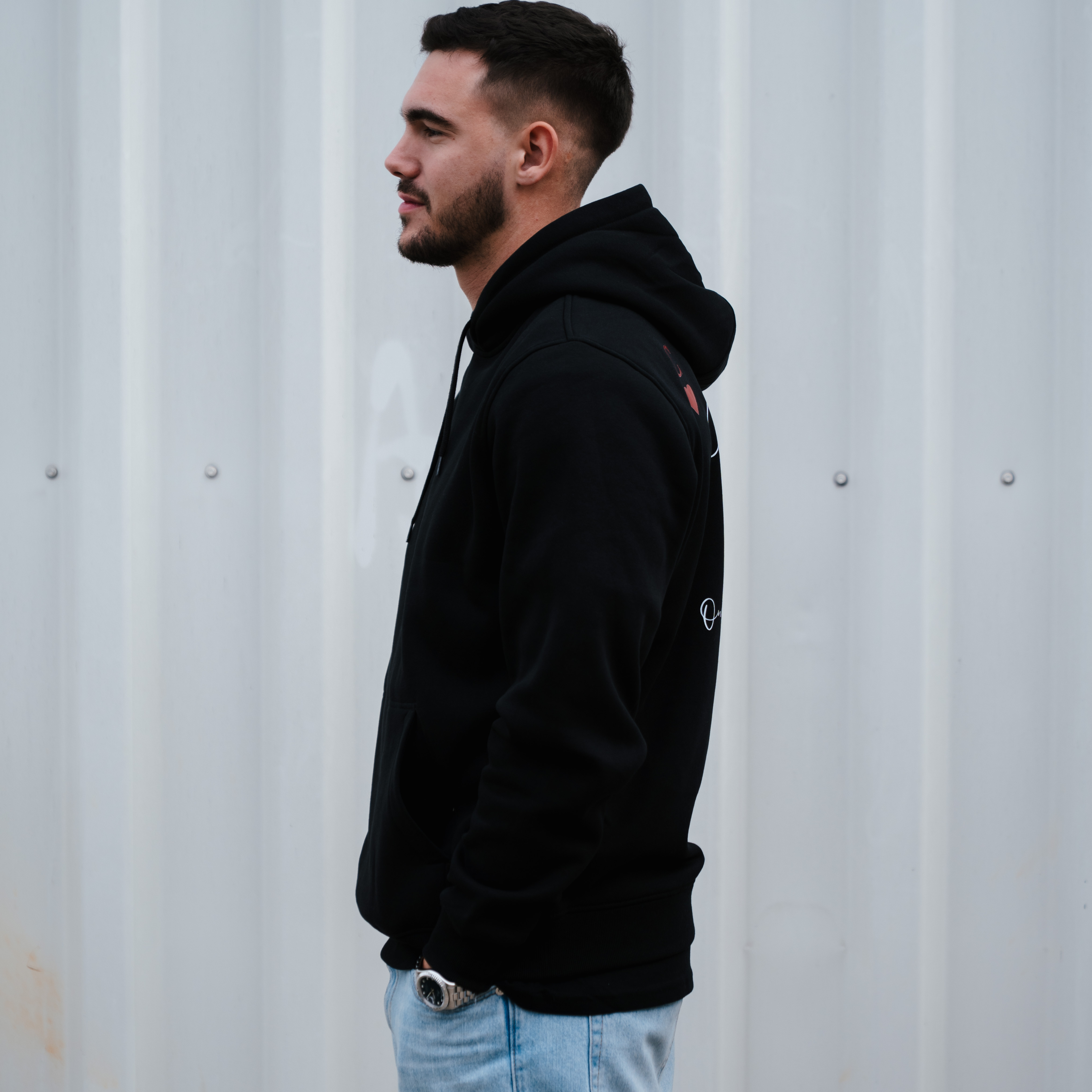 MEN HEART HOODIE