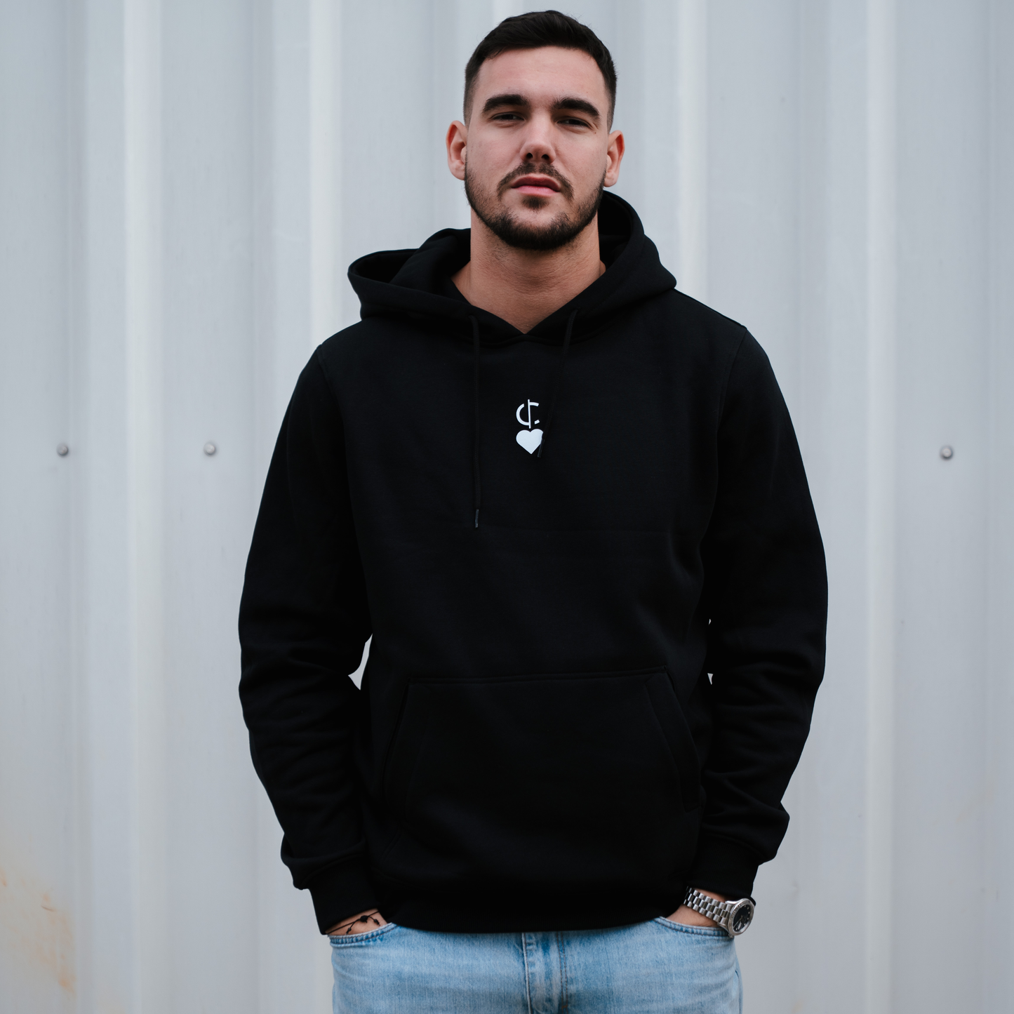 MEN HEART HOODIE
