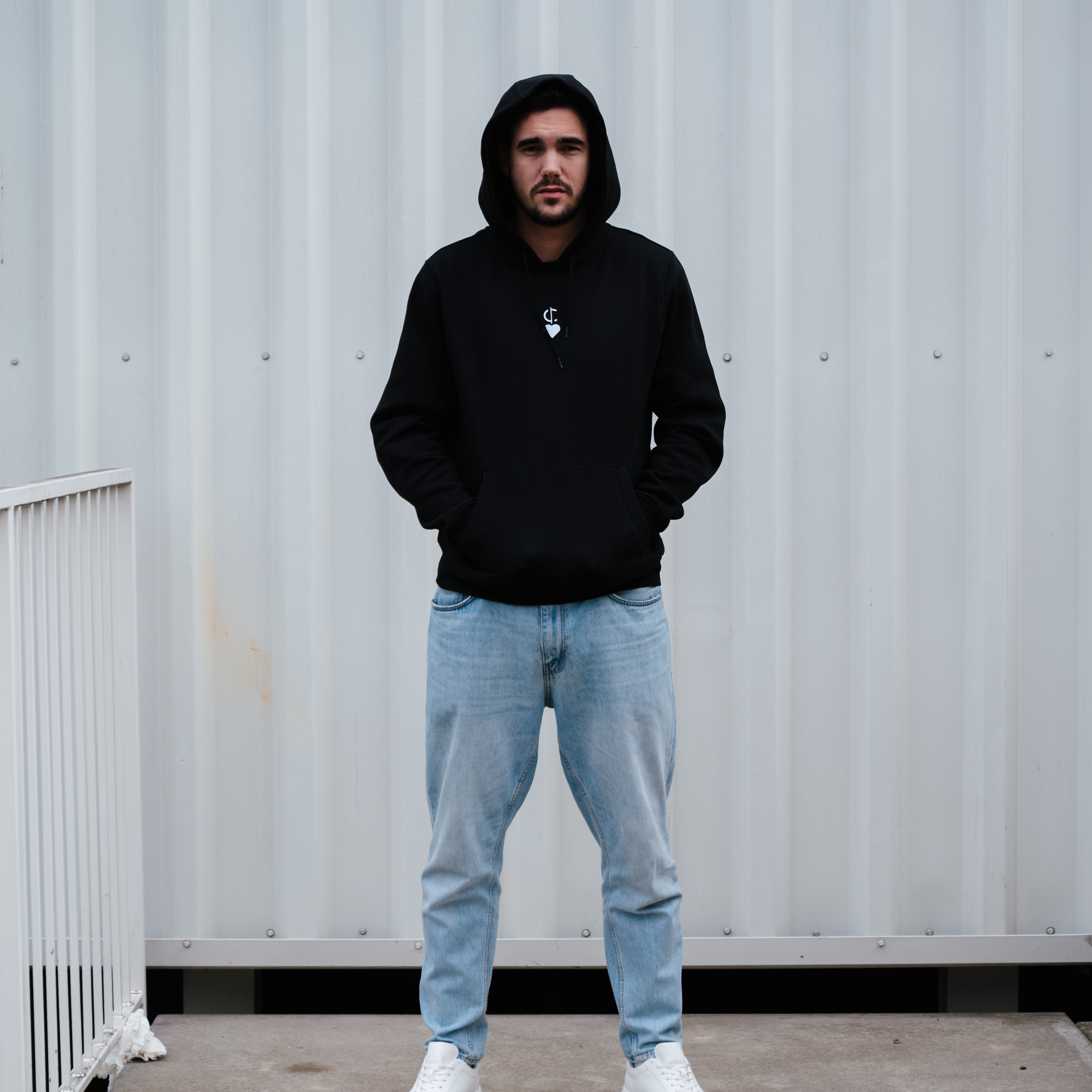 MEN HEART HOODIE